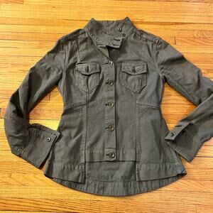 Rag & Bone Jacket Womens XS Chamberlain Army Green Fitted Button Utility